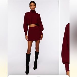 Forever 21 red skirt set medium